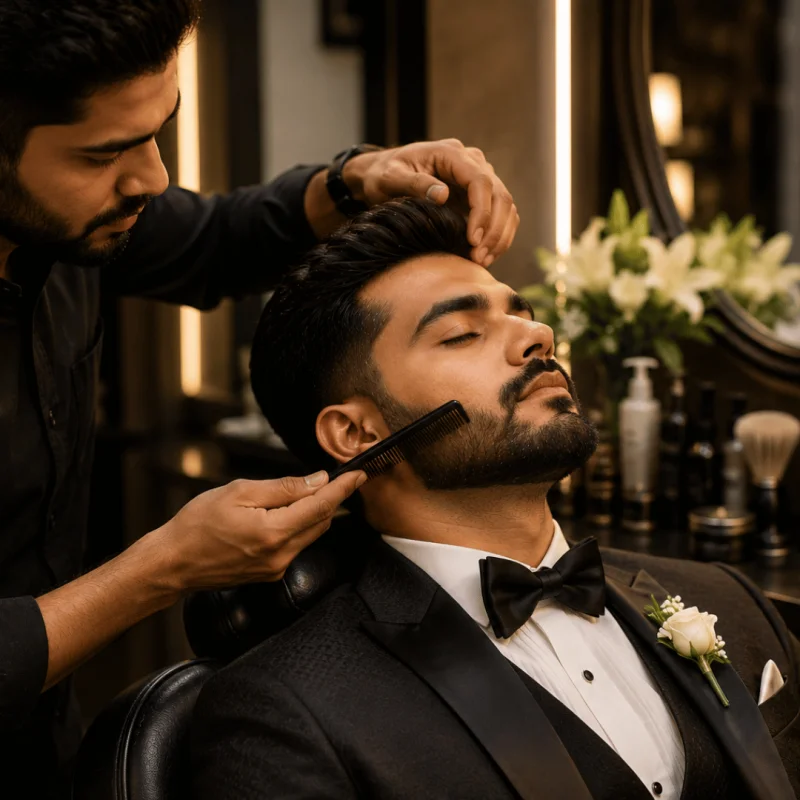 Groom Makeup & Men’s Salon Services